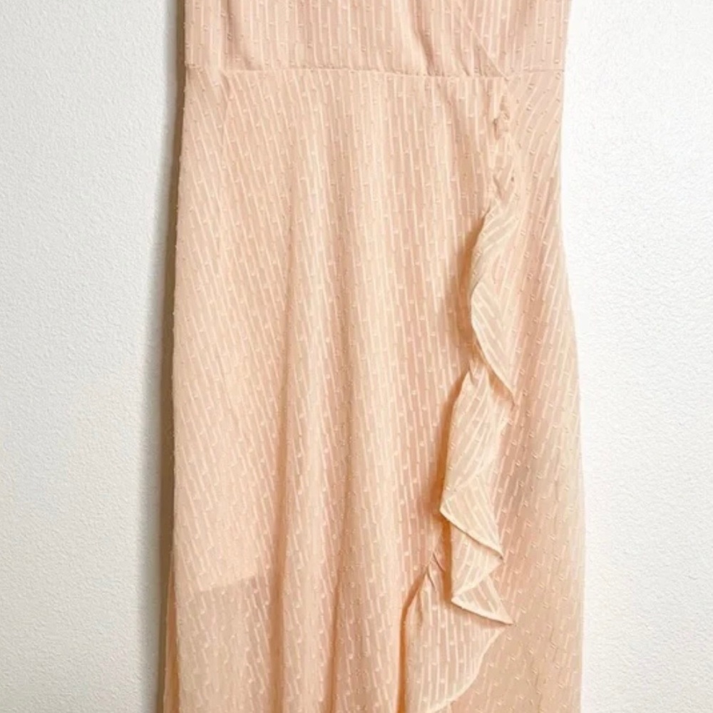 Bebe Faux Wrap Ruffled Front Dress SIZE 4 - Picture 5 of 13